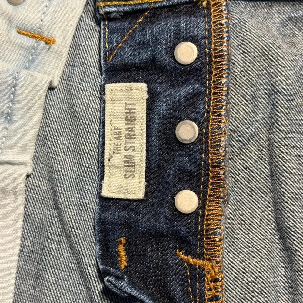 Abercrombie and Fitch Blue Denim Slim Straight Jeans Medium Wash Size W32 L30